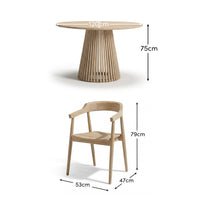 Willow 4 Seater Round Garden Dining Set with Elowen Chairs
