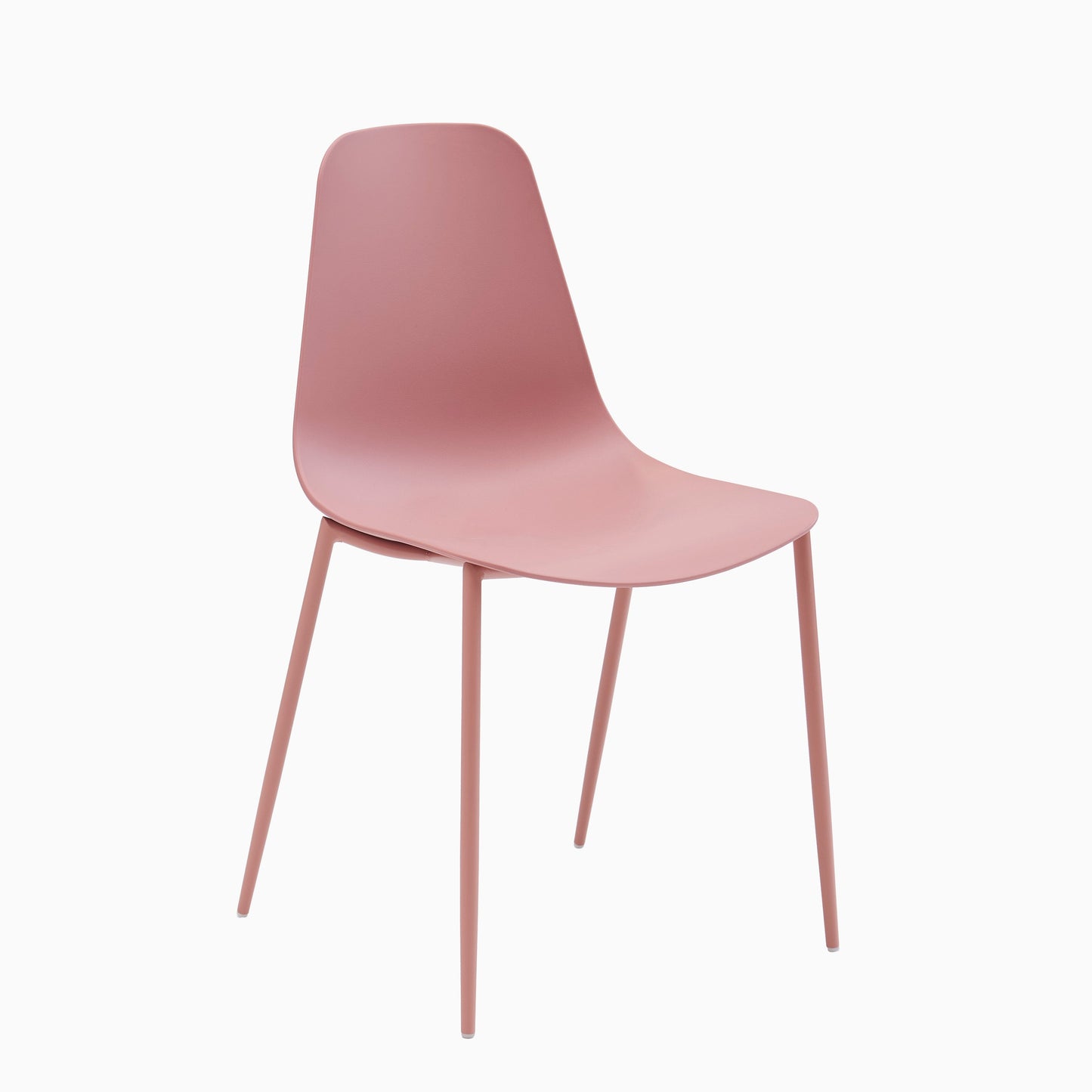 Amelia 6 Seater Pale Grey Concrete Garden Dining Set with Wren Dusty Pink Chairs