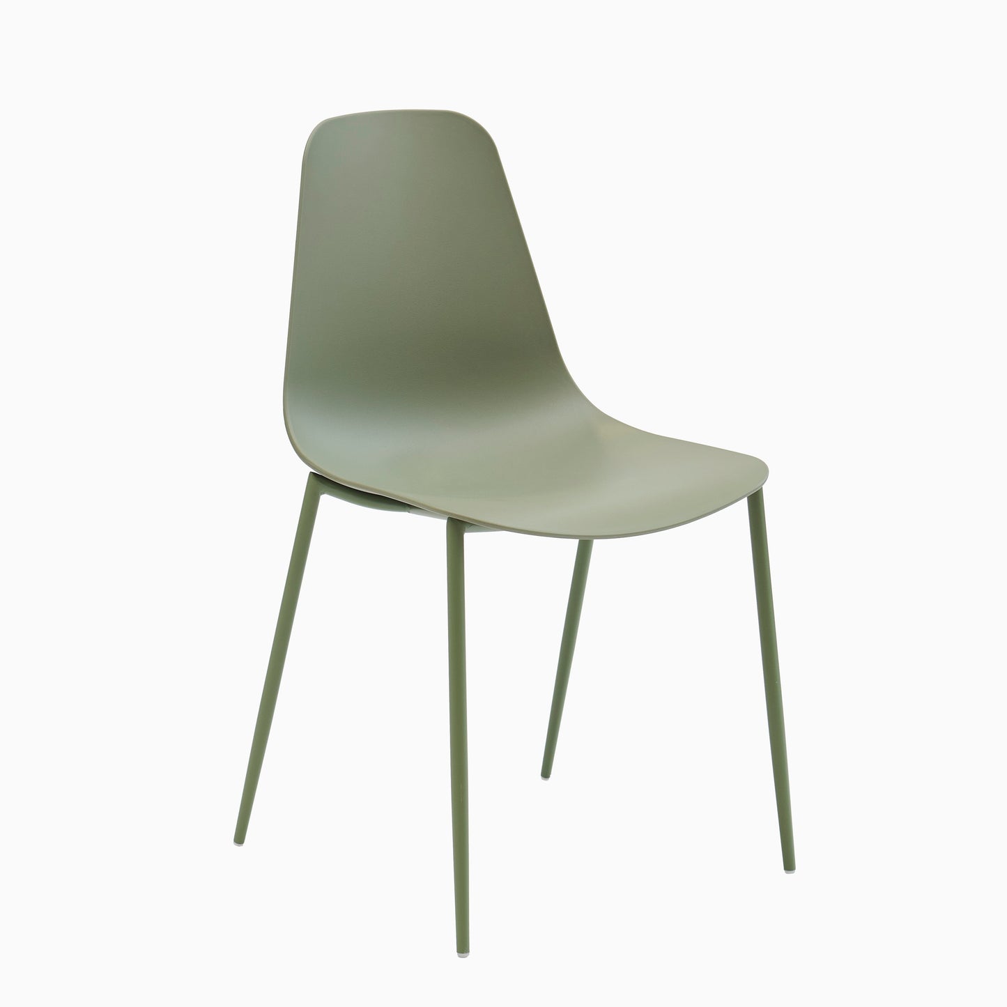 Amelia 190cm Pale Grey Table Set - 6 Seater - Wren Olive Green Chairs