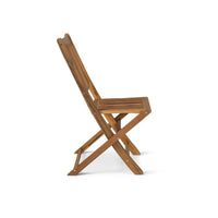 Ashby Wooden Armless Garden Folding Chairs - Set of 2