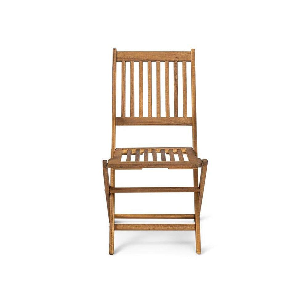 Ashby Wooden Armless Garden Folding Chairs - Set of 2