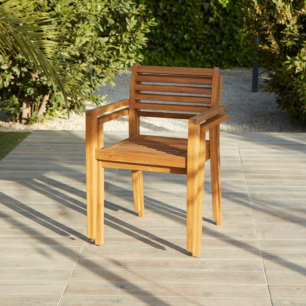 Aspen Wooden Garden Armchair - Set of 2