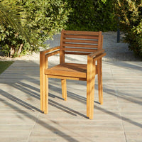 Aspen Wooden Garden Armchair - Set of 2