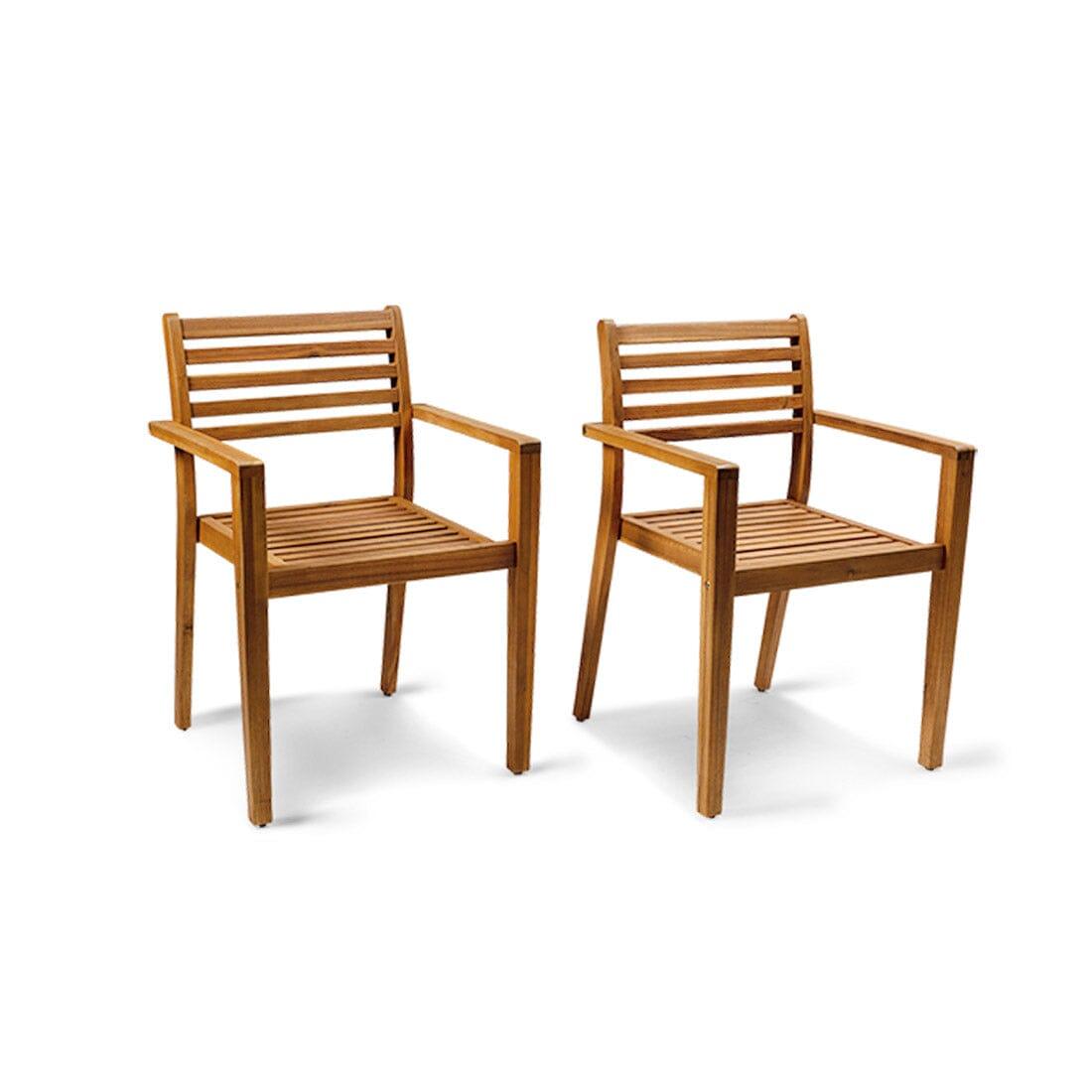 Aspen Wooden Garden Armchair - Set of 2