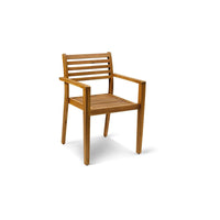 Aspen Wooden Garden Armchair - Set of 2