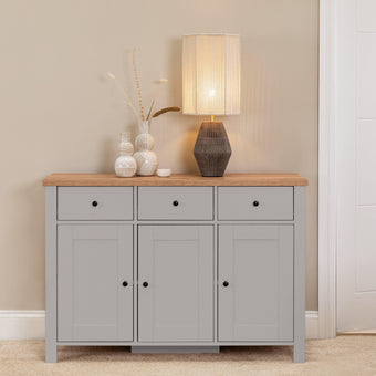 compare product Outlet - Bampton 3 Door Sideboard - Stone Grey