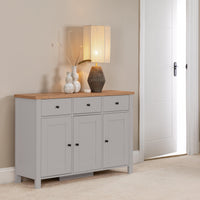 Outlet - Bampton 3 Door Sideboard - Stone Grey