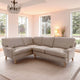 Brea Mink Taupe Left Corner Sofa with Whitewash Oak Legs