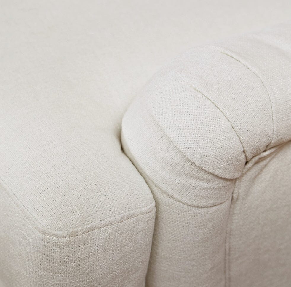 Brea Oyster White Right Corner Sofa with Whitewash Oak Legs