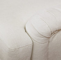 Brea Oyster White Left Corner Sofa with Whitewash Oak Legs