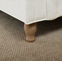 Brea Oyster White Left Corner Sofa with Whitewash Oak Legs