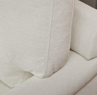 Brea Oyster White Right Corner Sofa with Whitewash Oak Legs