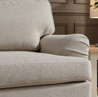 Brea Mink Taupe Right Corner Sofa with Whitewash Oak Legs