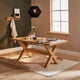Outlet - Charlotte Pale Oak Dining Table - Cross Leg