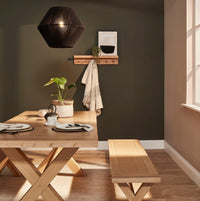 Outlet - Charlotte Pale Oak Dining Table - Cross Leg