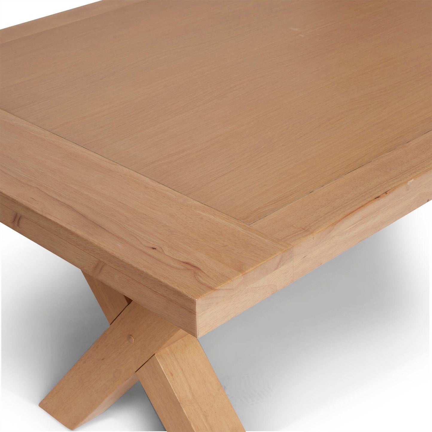 Outlet - Charlotte Pale Oak Dining Table - Cross Leg