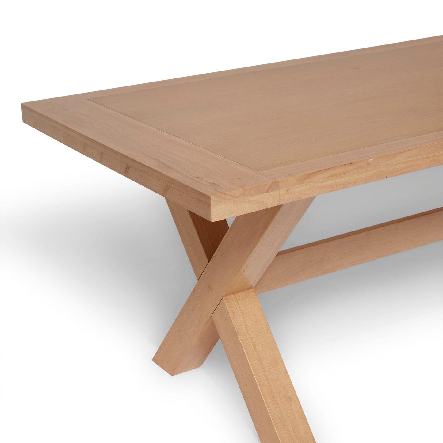 Outlet - Charlotte Pale Oak Dining Table - Cross Leg