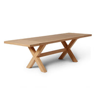 Outlet - Charlotte Pale Oak Dining Table - Extendable - Cross Leg