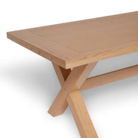Outlet - Charlotte Pale Oak Dining Table - Extendable - Cross Leg