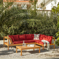 Dakota Garden Corner Sofa Cushion Covers - Red