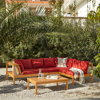 compare product Dakota Garden Corner Sofa Cushion Covers - Red