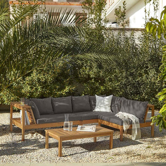 compare product Dakota Garden Corner Sofa Cushion Covers - Grey