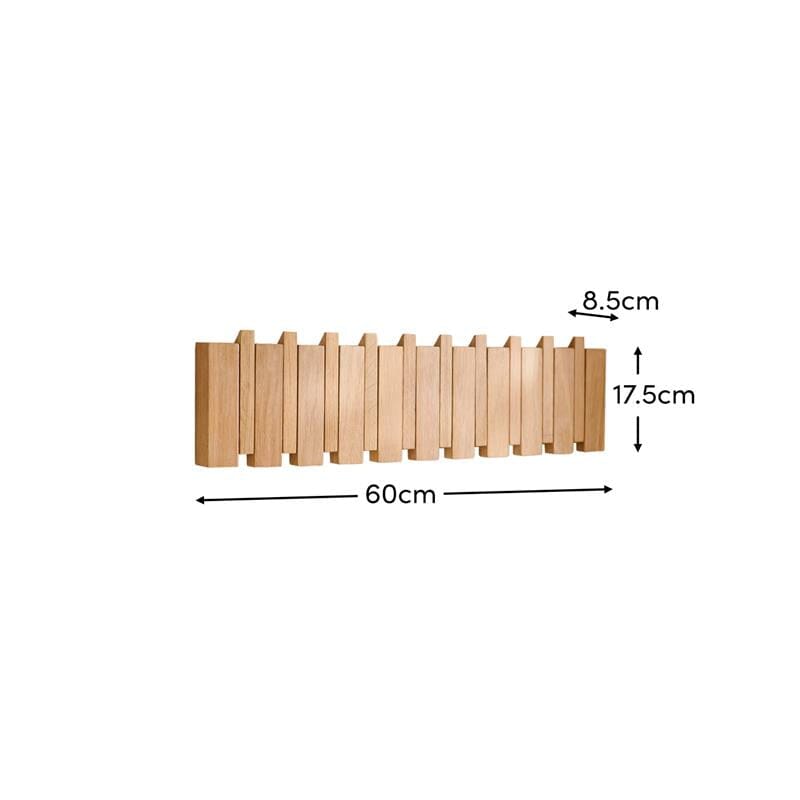 Lowell Whitewash Oak Folding Coat Rack