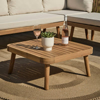 Eaden 5 Seater Corner Coffee Table Set with 2 Seren Occasional Chairs - Natural