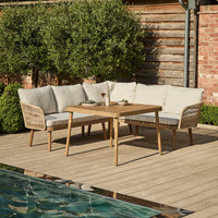 Eaden 5 Seater Corner Dining Set with 2 Killian Chairs