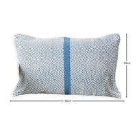 Elston 55x35cm Cotton Zig Zag Cushion Cover - Horizon Blue