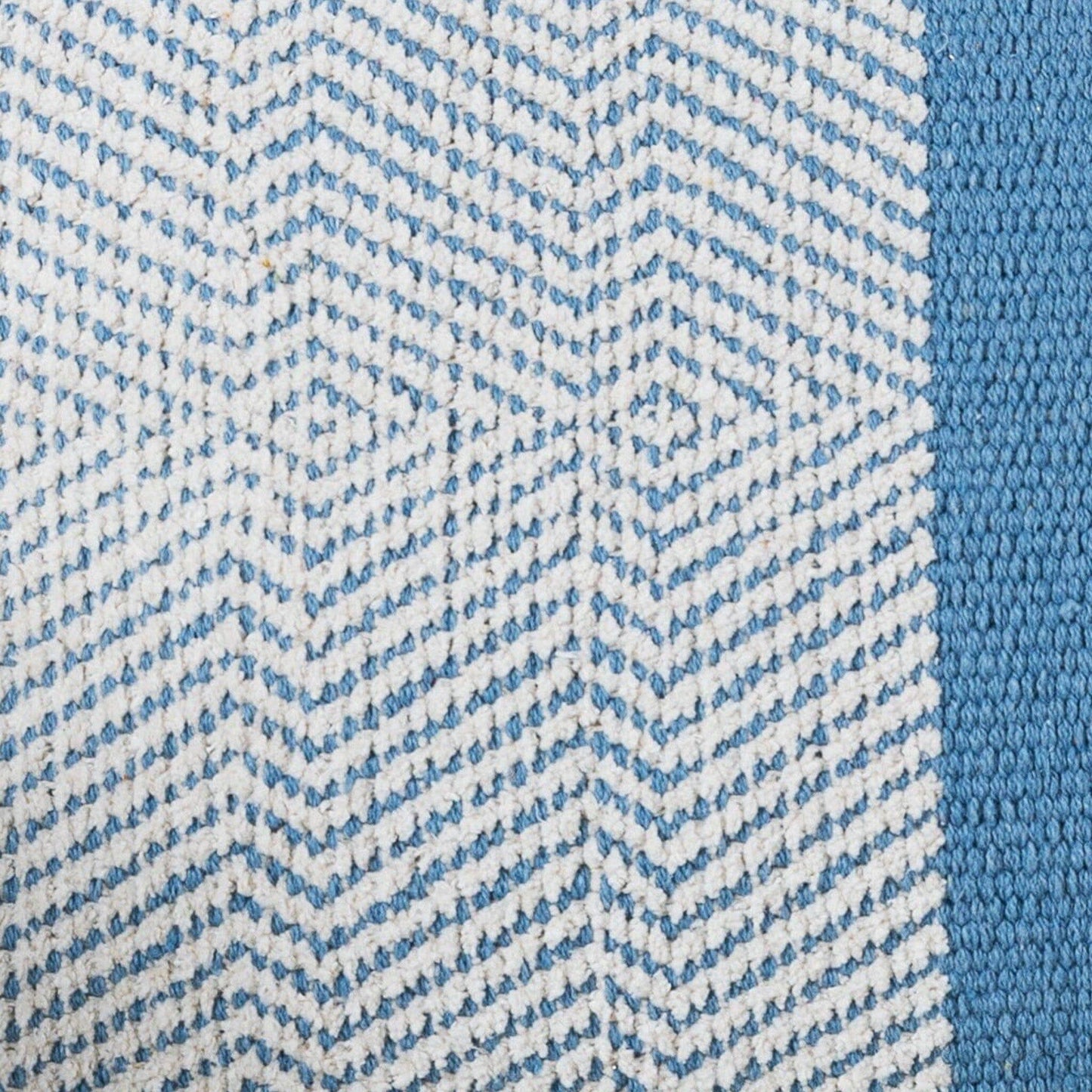 Elston 55x35cm Cotton Zig Zag Cushion Cover - Horizon Blue