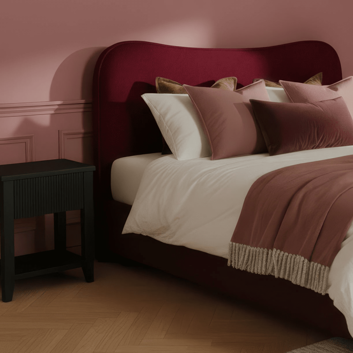 Outlet - Raleigh Black 1 Drawer Bedside Table