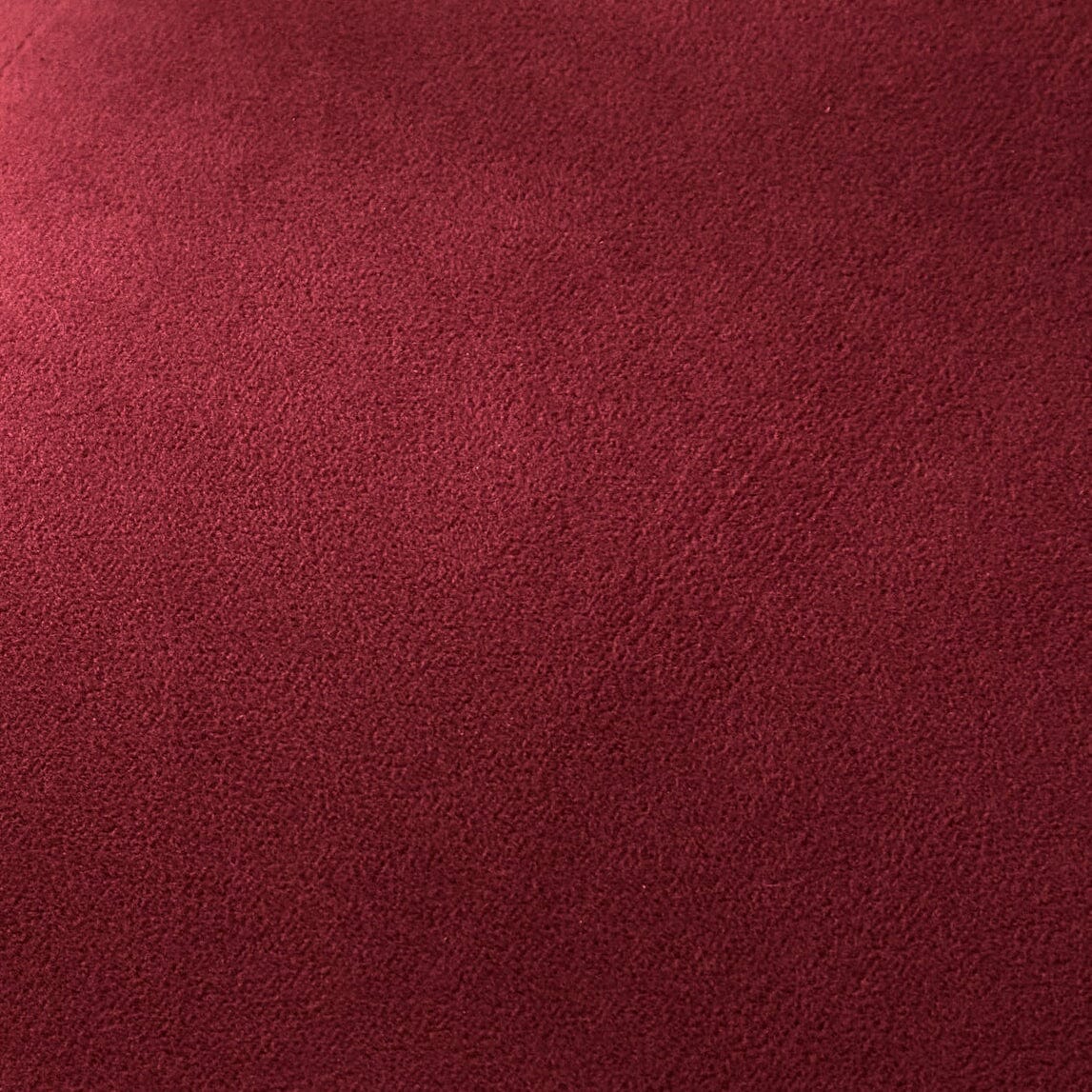Gillian 3 Seater Large Corner Sofa - Burgundy Red Velvet with Dark Oak Legs