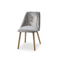 Freya Mist Grey Dining Chairs - Set of 2 - Chalked Mangowood Legs