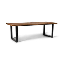 Hali 6 Seater Wooden Garden Dining Set with Ryder Black Chairs - 175cm
