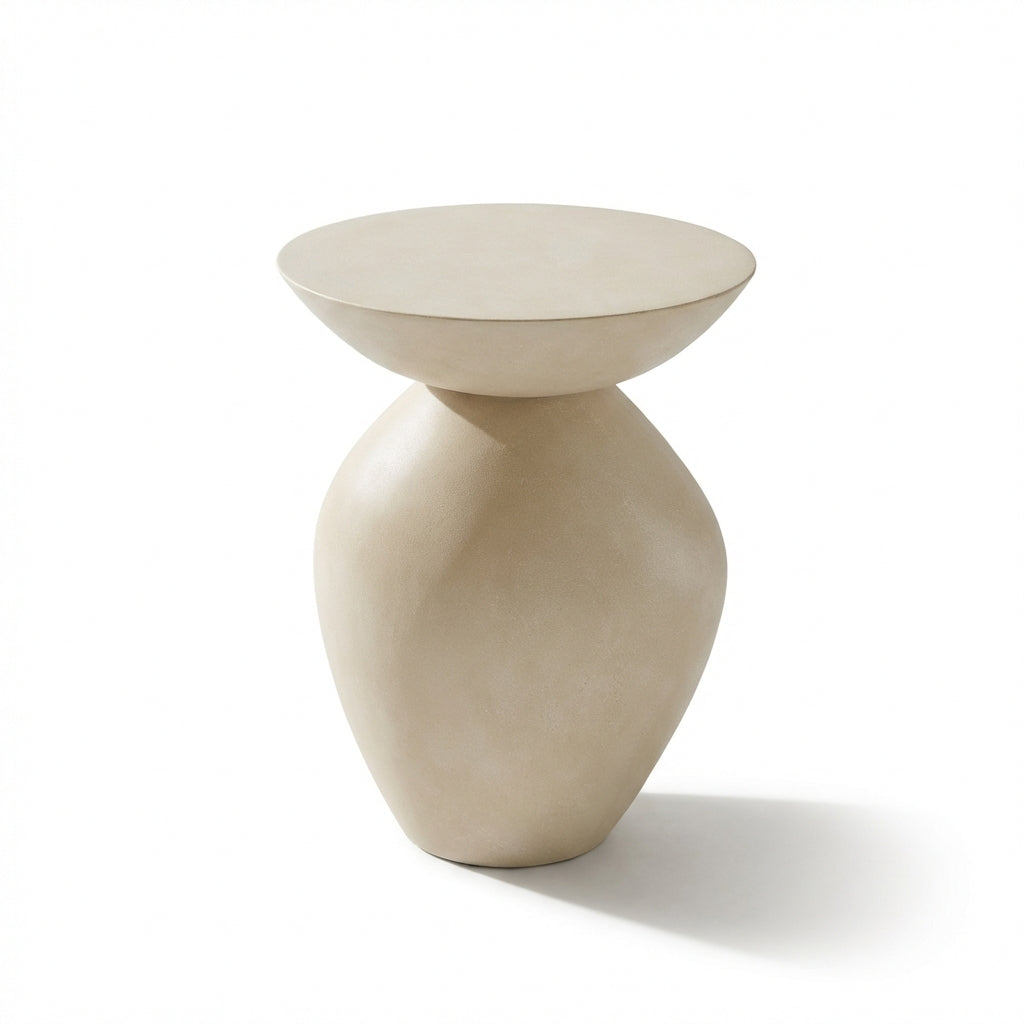 Alder Concrete Garden Side Table - Sand