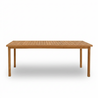 Harlyn 6 Seater Wooden Garden Dining Set with Cove Green Rope Chairs - 200cm