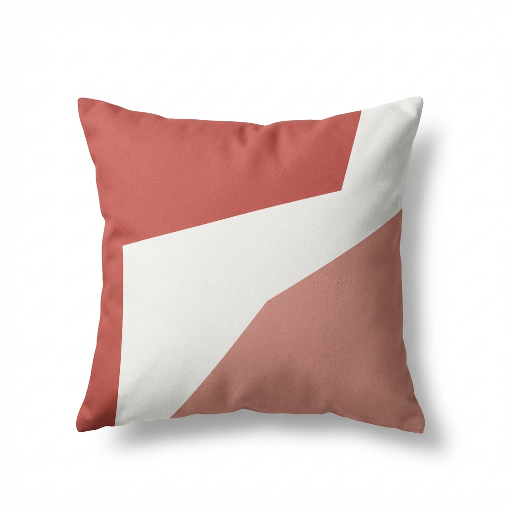 Salcombe 50x50cm Outdoor Cushion Cover - Paprika and Blush Pink
