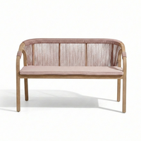 Shiro Wooden Garden Bench - Pink