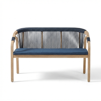 Shiro Wooden Garden Bench - Navy