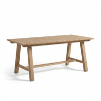 Shiro 6 Seater Wooden Garden Dining Set with Shiro Beige Rope Chairs & Bench - 180cm