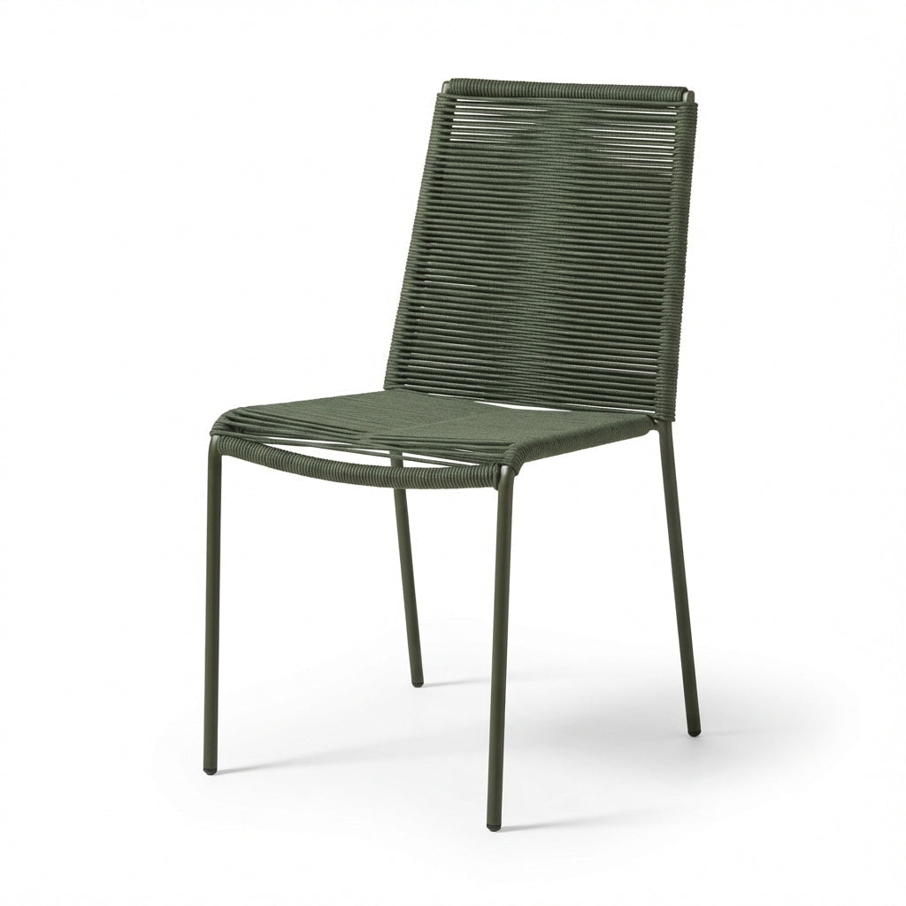 Amelia 6 Seater Pale Grey Concrete Garden Dining Set with Ryder Khaki Chairs