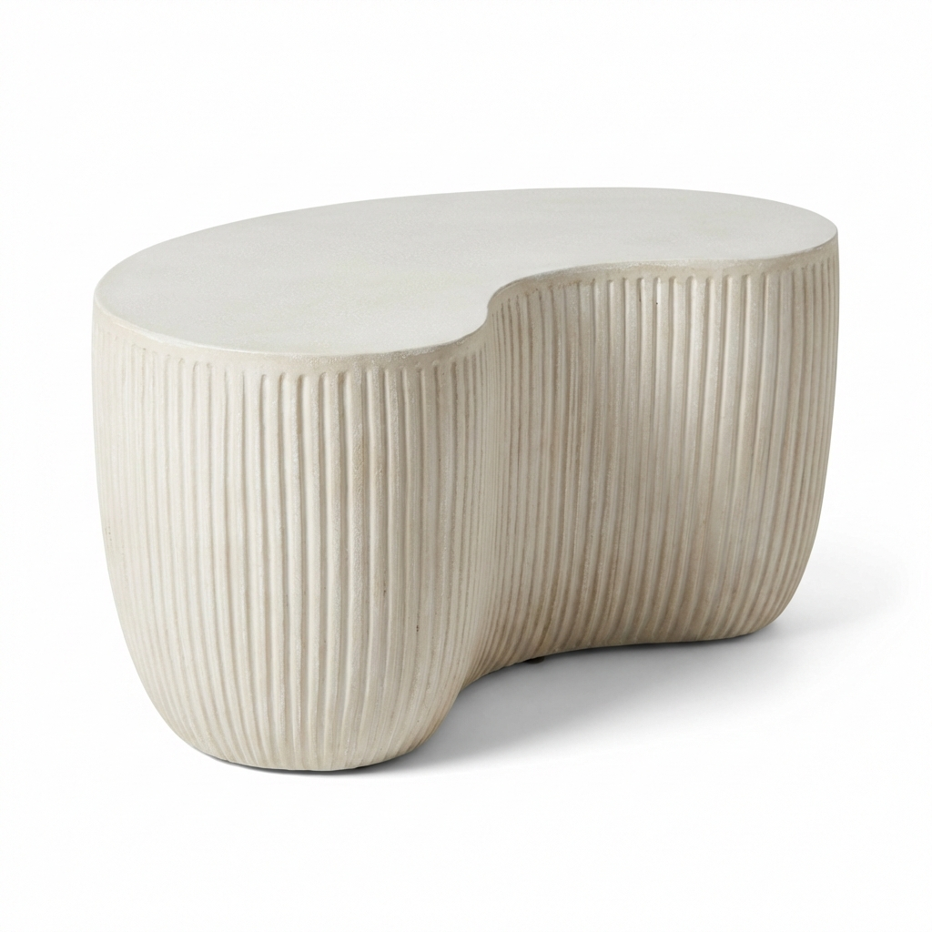 Sohan Kidney Garden Coffee Table - Sand - 61cm