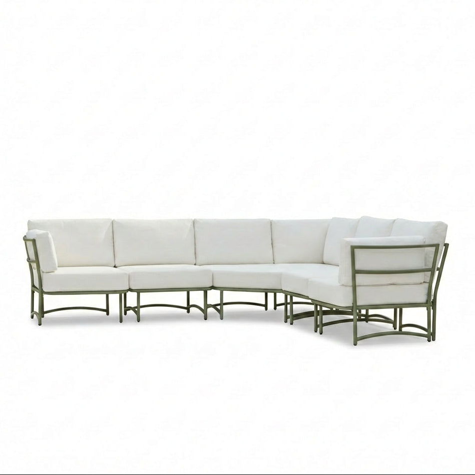 Wilder 8 Seater Garden Corner Set with Wilder Coffee Table - Olive Green