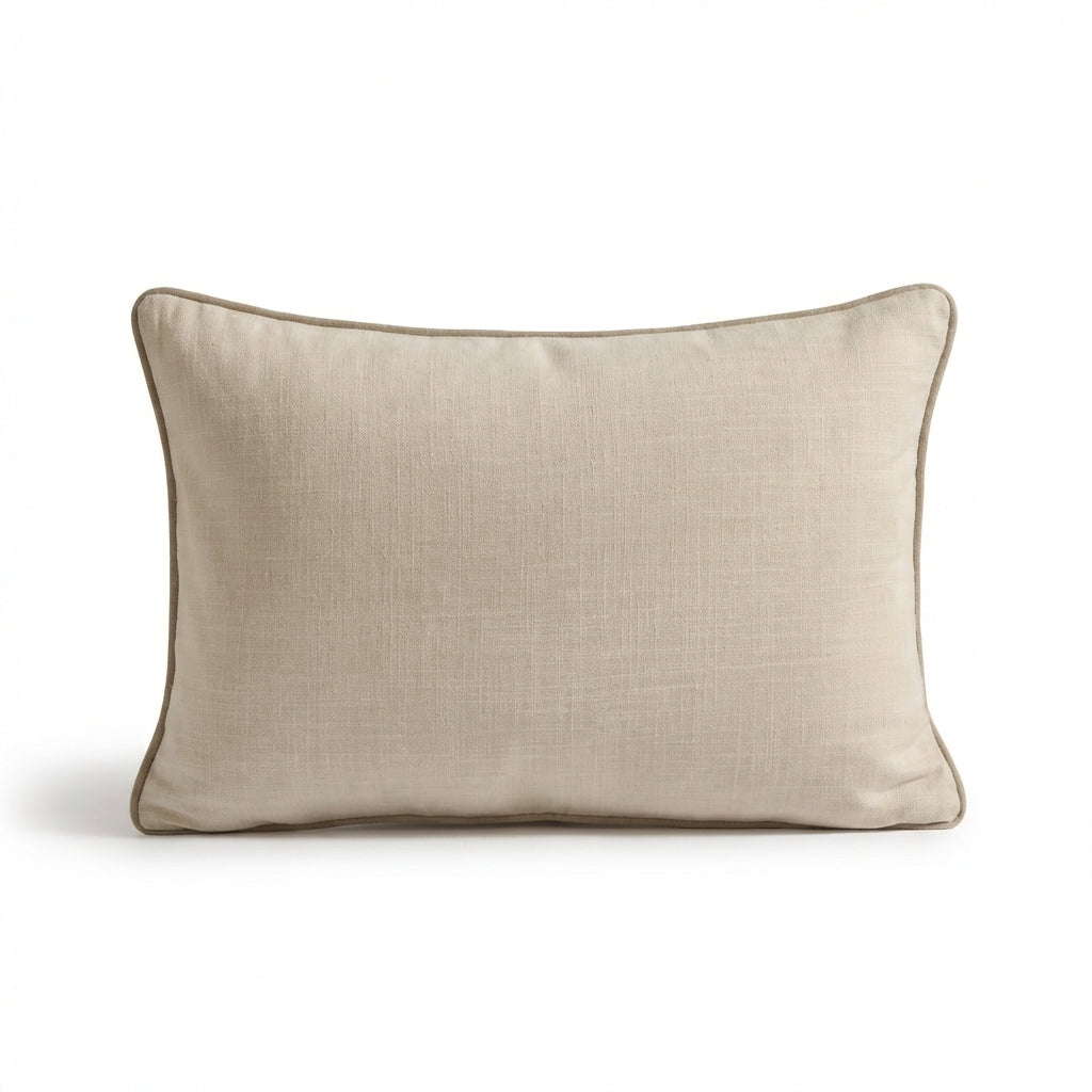 Camber 35x55cm Outdoor Cushion Cover - Off White with Sand Piping