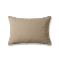 Camber 35x55cm Outdoor Cushion Cover - Sand with Off White Piping