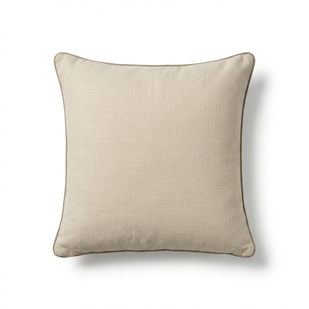 Camber 45x45cm Outdoor Cushion Cover - Off White with Sand Piping
