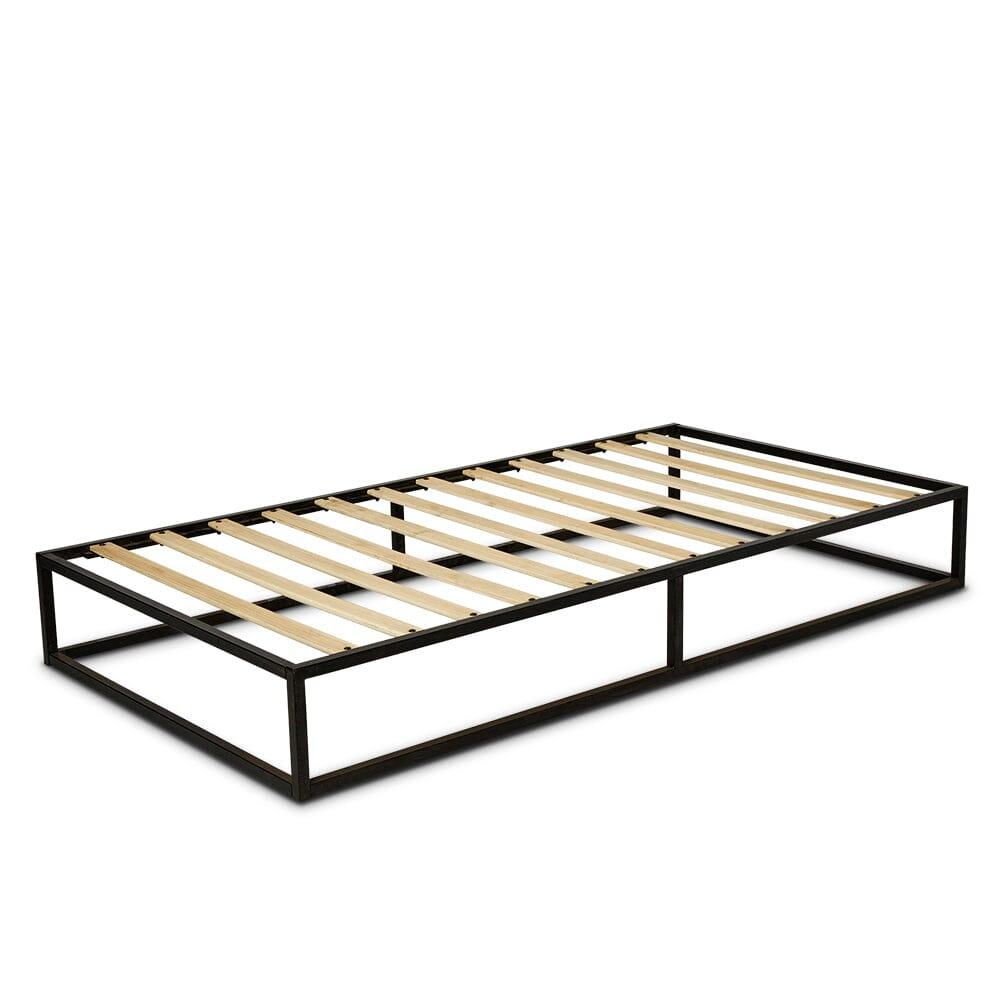 Outlet - Indy Single Platform Bed - Black Metal