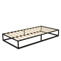 Outlet - Indy Single Platform Bed - Black Metal