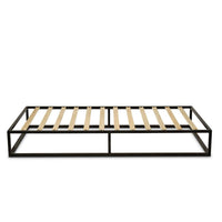 Outlet - Indy Single Platform Bed - Black Metal
